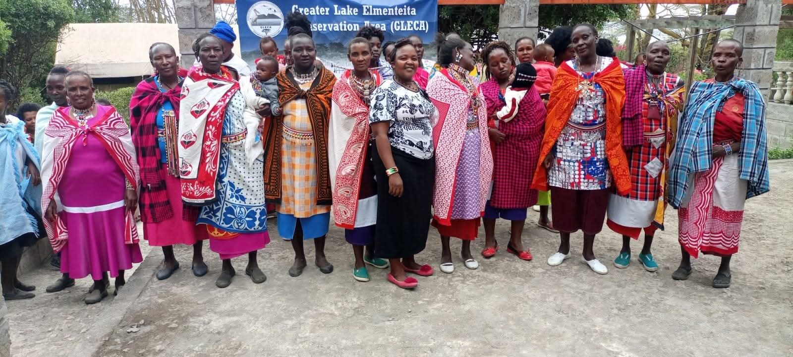 Maasai women at a community conservation gathering near the Greater Lake Elmenteita Conservation Area